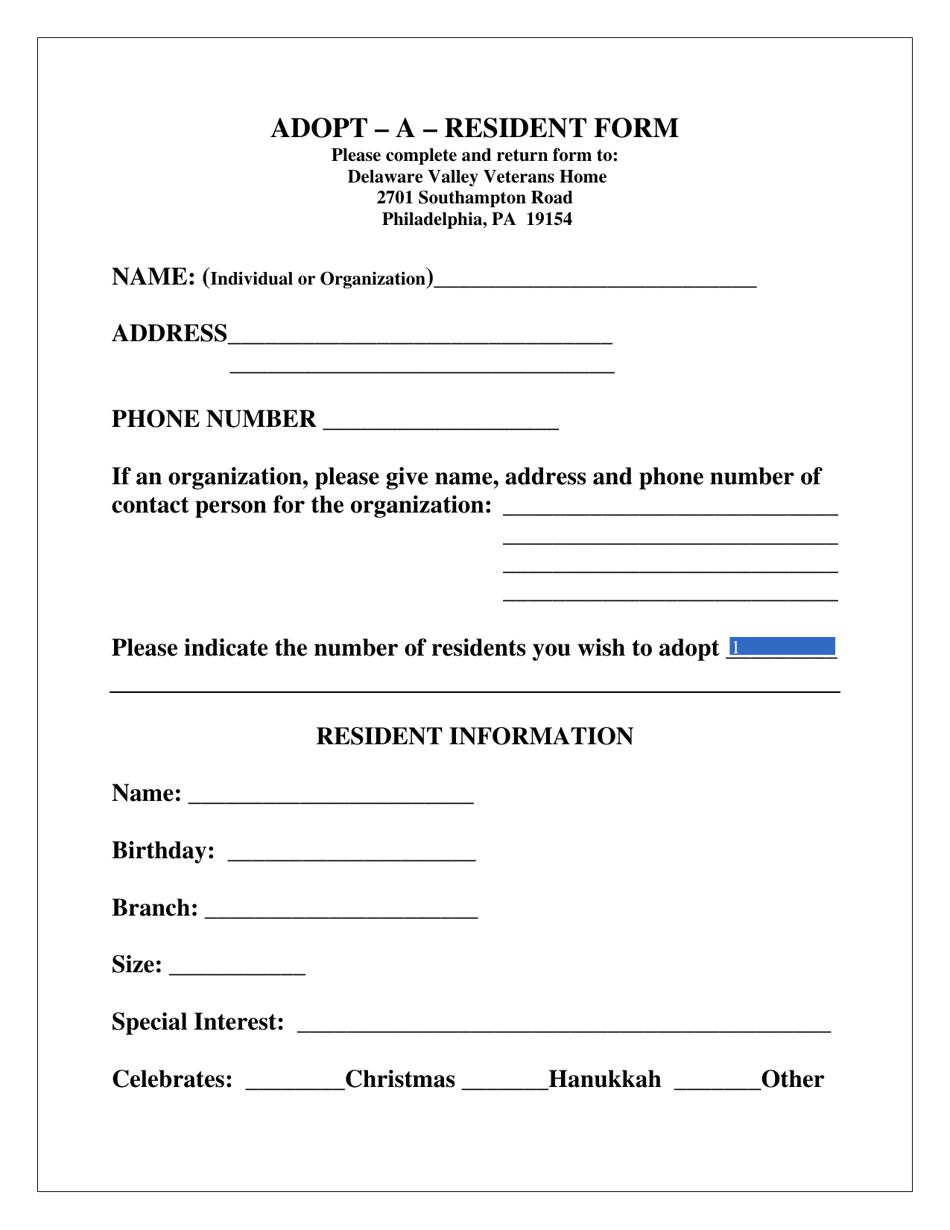 Pennsylvania AdoptAresident Form Fill Out, Sign Online and Download