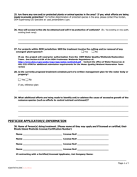 Application for Permit to Control Aquatic Nuisance Species Using Pesticides - Rhode Island, Page 4