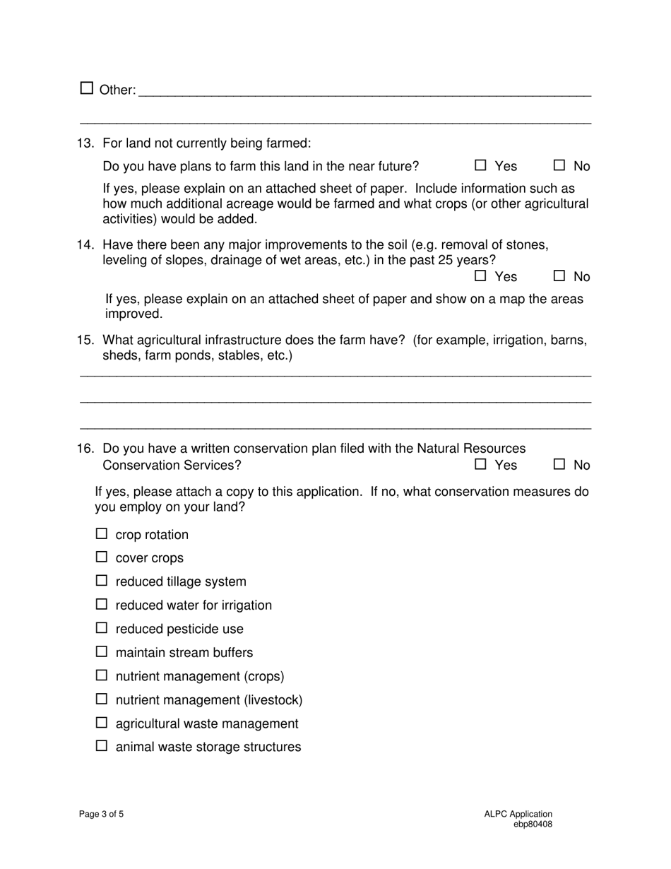 Application to Sell Development Rights - Rhode Island, Page 3