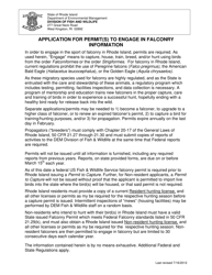 Application for Falconry Capture Permit - Rhode Island