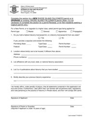Application for Falconry Capture Permit - Rhode Island, Page 3