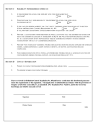Application for a General Permit for a Distributed Generator - Rhode Island, Page 2