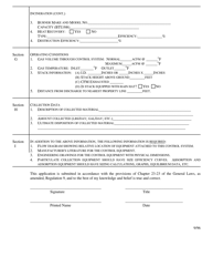 Form AP-CE Application for Approval of Plans to Construct, Install, or Modify Air Pollution Control Equipment - Rhode Island, Page 3