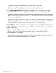 Site Investigation Report (Sir) Checklist - Rhode Island, Page 5