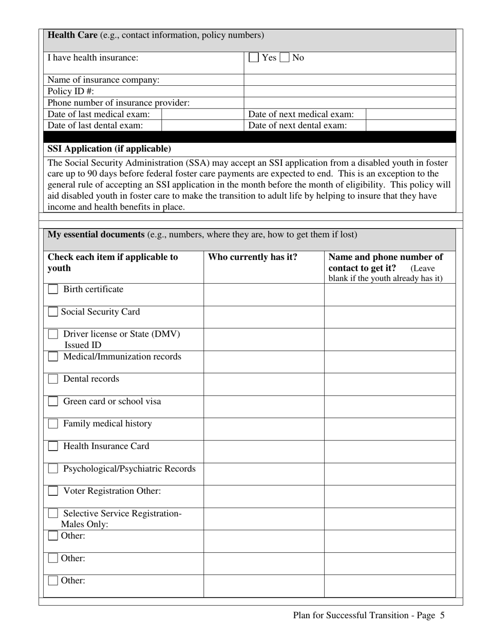 Form 032-19-0011-01-ENG ILP 90 Day Transition Plan - Virginia, Page 9