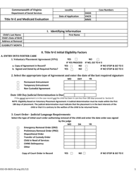 Form 032-03-0635-03-ENG Title IV-E and Medicaid Evaluation - Virginia