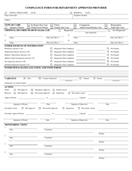 Document preview: Form 032-02-139A-03-ENG Compliance Form for Department Approved Provider - Virginia
