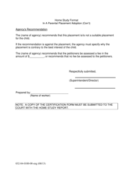 Form 032-04-0100-00-ENG Home Study Format in a Parental Placement Adoption - Virginia, Page 3