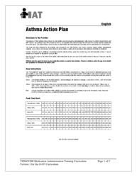 Document preview: Asthma Action Plan - Virginia