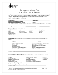 Document preview: Example of a Care Plan for a Child With Asthma - Virginia