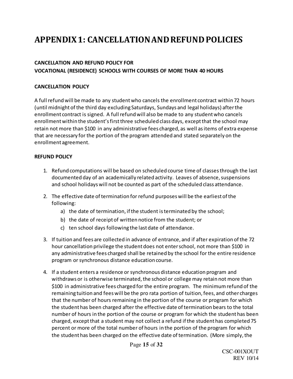 Form CSC-001XOUT Catalog Outline  Template - Texas, Page 15