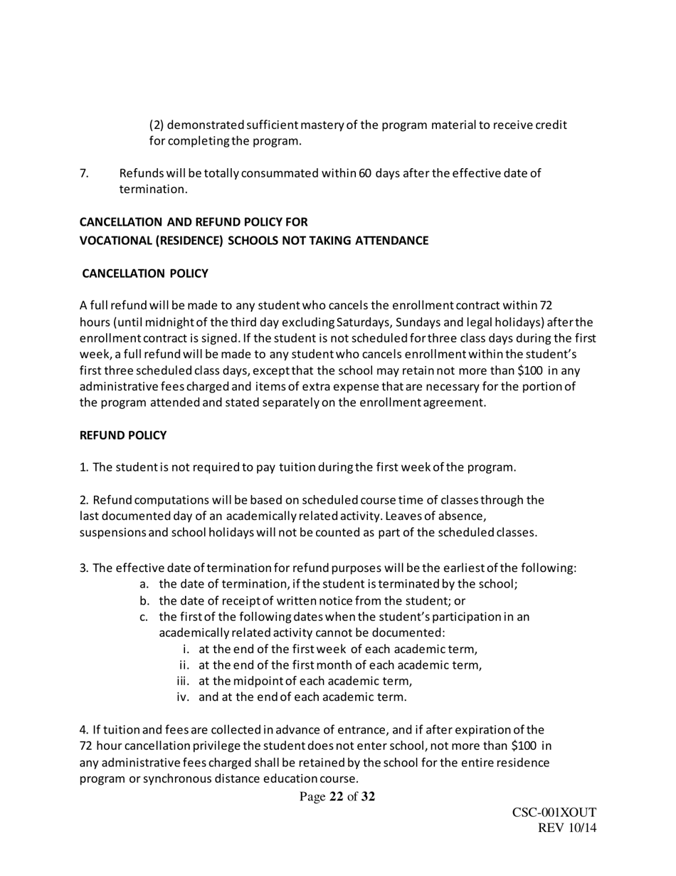 Form CSC-001XOUT Catalog Outline  Template - Texas, Page 22