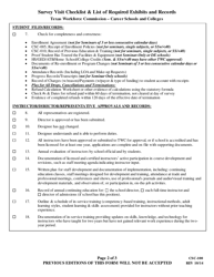Form CSC-100 Survey Visit Checklist - Texas, Page 2