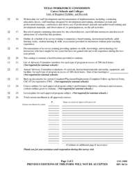 Form CSC-100 Survey Visit Checklist - Texas, Page 5