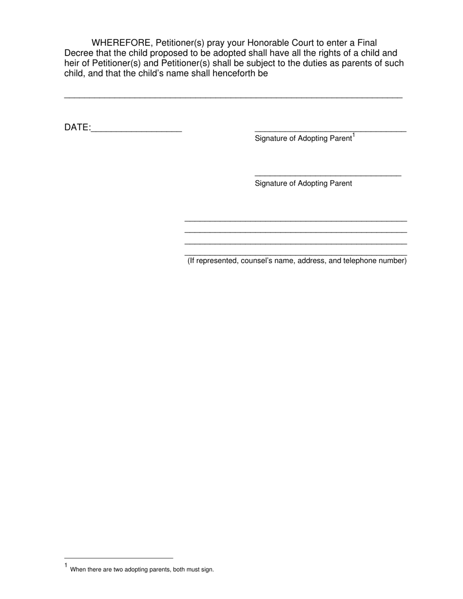 Petition for Adoption of a Foreign Born Child - Pennsylvania, Page 5