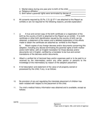 Report of the Intermediary in the Adoption of a Foreign Born Child - Pennsylvania, Page 2