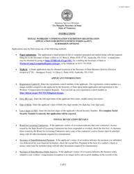 Document preview: Form SS-4527 Initial Workers' Compensation Exemption Registration Application for Reinstatement - Tennessee