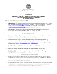 Document preview: Form SS-4531 Subsequent Workers' Compensation Exemption Registration Application for Reinstatement - Tennessee