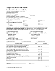 Document preview: Form TCEQ-0574 Application Fee Form - Texas