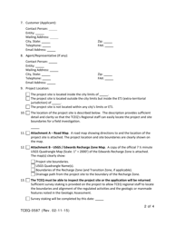 Form TCEQ-0587 General Information Form for Regulated Activities on the Edwards Aquifer Recharge and Transition Zones - Texas, Page 2