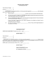 Document preview: Form TCEQ-0625A Deed Recordation Affidavit - Contributing Zone Plan - Texas