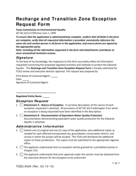 Document preview: Form TCEQ-0628 Recharge and Transition Zone Exception Request Form - Texas