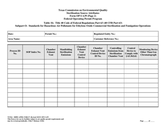 Form OP-UA39 (TCEQ-10090) Sterilization Source Attributes - Texas, Page 6