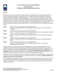 Form OP-UA42 (TCEQ-10093) Phosphate Fertilizer Manufacturing Attributes - Texas