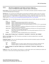 Form TCEQ-10094 (OP-UA43) Sulfuric Acid Production Attributes - Texas, Page 3