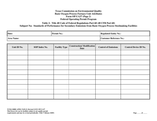 Form TCEQ-10088 (OP-UA37) Basic Oxygen Process Furnace Unit Attributes - Texas, Page 5