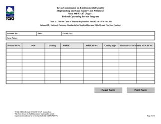 Form TCEQ-10226 (OP-UA47) Ship Building and Ship Repair Unit Attributes - Texas, Page 3