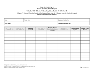 Form TCEQ-10296 (OP-UA60) Chemical Manufacturing Process Unit Attributes - Texas, Page 21