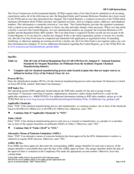 Form TCEQ-10296 (OP-UA60) Chemical Manufacturing Process Unit Attributes - Texas, Page 2