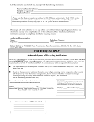 Form TCEQ-0525 Generator Notification Form for Recycling Hazardous or Industrial Waste - Texas, Page 2