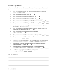 Commercial Driver Training Instructor/Operator Certification Application Form - Utah, Page 4