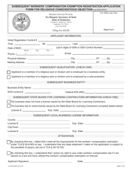 Form SS-4530 RCO Subsequent Workers&#039; Compensation Exemption Registration Application Form for Religious Conscientious Objection - Tennessee, Page 5