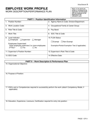 Document preview: Attachment B Employee Work Profile - Virginia