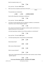 Form CORP-B12 Worksheet to Determine Eligibility (Banks) - Texas, Page 2