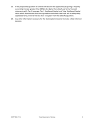 Form CORP-B02 Application for Acquisition of Control - Texas, Page 3