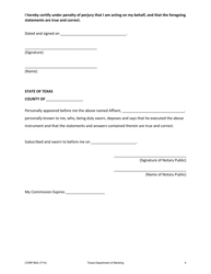 Form CORP-B02 Application for Acquisition of Control - Texas, Page 4