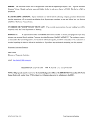 Form 451.699-6-01 Failed Trust Company Acquisitions - Texas, Page 3