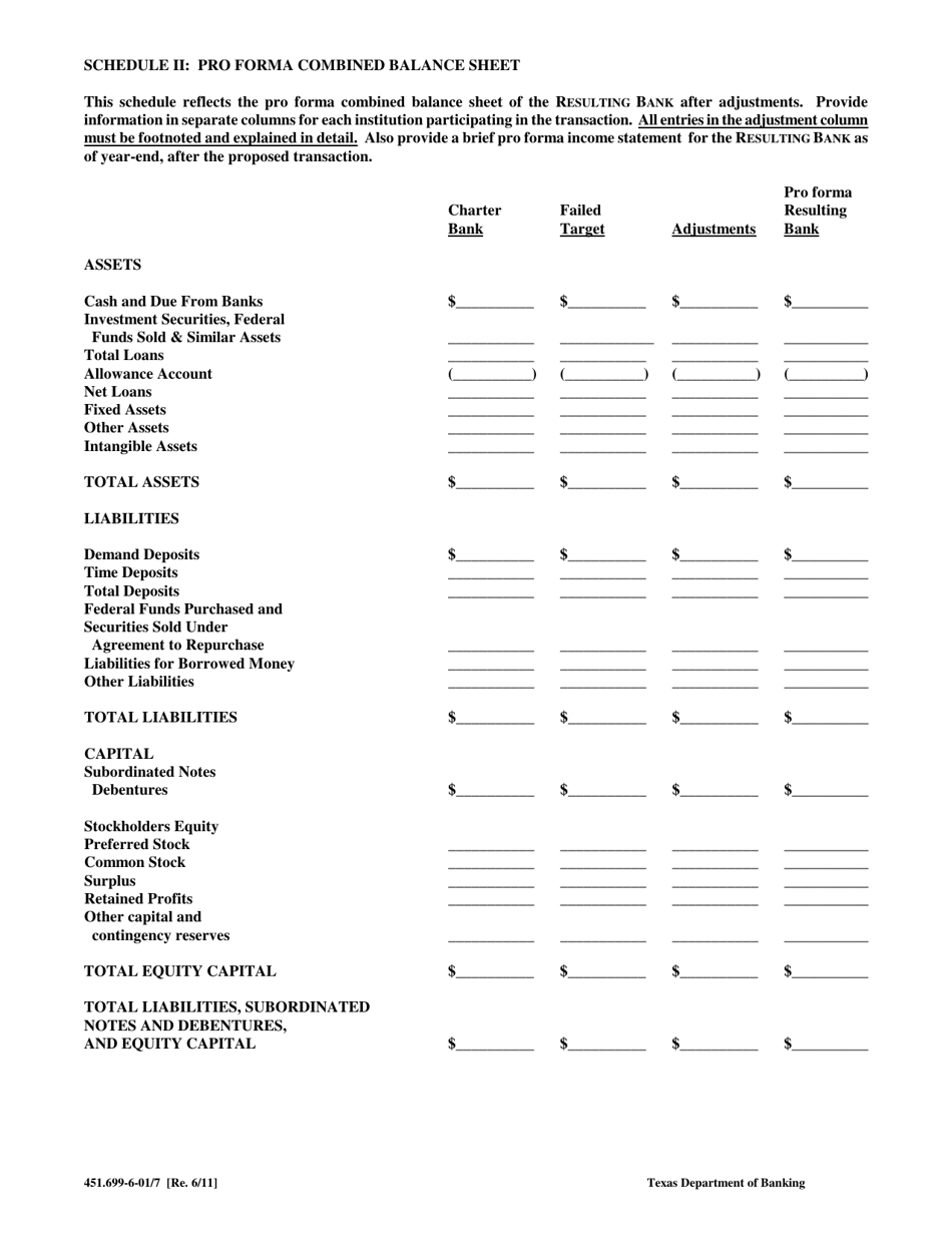 Form 451.699-6-01 Failed Trust Company Acquisitions - Texas, Page 7
