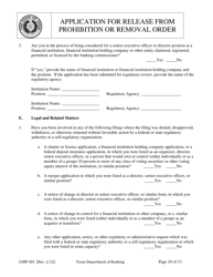 Form CORP-105 Application for Release From Prohibition or Removal Order - Texas, Page 10