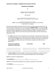 Form CORP-T08 Certificate of Merger - Texas, Page 3