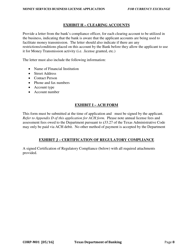Form CORP-M01 Money Service Business Application for Currency Exchange - Texas, Page 13