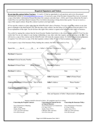Insurance Funded Prepaid Funeral Benefits Contract - Texas, Page 6