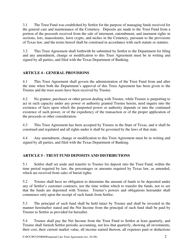 Perpetual Care Trust Fund Agreement - Texas, Page 2