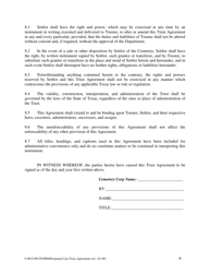 Perpetual Care Trust Fund Agreement - Texas, Page 6