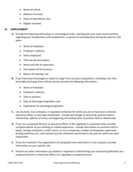 Form CORP-G09 Biographical Report - Texas, Page 3