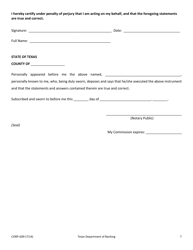 Form CORP-G09 Biographical Report - Texas, Page 7